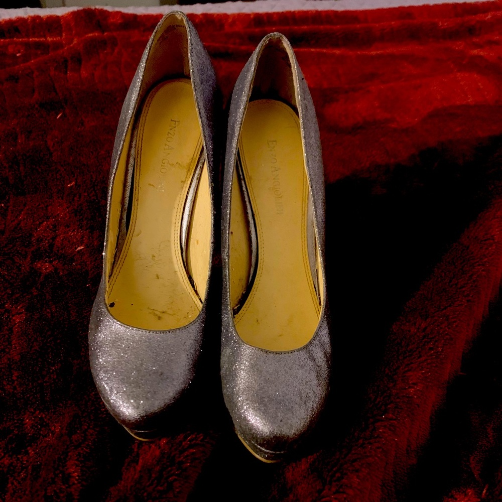Enzo Angioloni 5 inch sparkle pumps